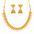 Antique Design High Gold Polish Fancy Necklace Set
