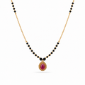 Royal Ruby Pendant Mangalsutra