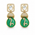 Emerald Drop Party Wear Earrings