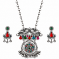 Vintage Peacock Oxidized Necklace Set