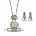 Classic Silver Oxidized Necklace Set
