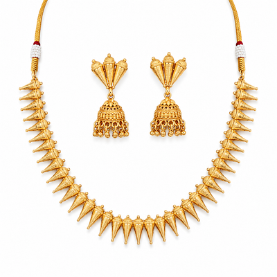 Temple Cone Design Necklace Set