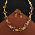 Designer Fancy Style Kemp Design Short Necklace Set