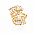 Royal Leaf Adjustable Diamond Ring